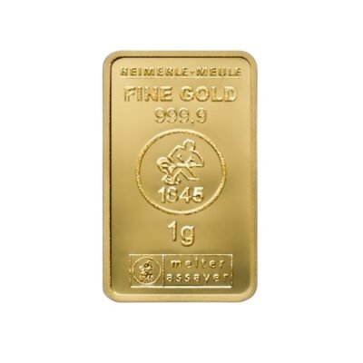 Goldbarren 1 g – Heimerle + Meule geprägt (999,9 Feingold)