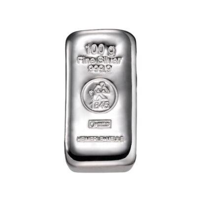 Silberbarren 100 g – Heimerle + Meule gegossen (999 Feinsilber)