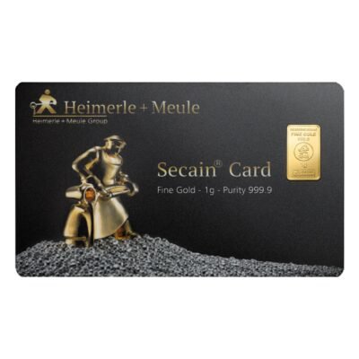 1 g Goldbarren Heimerle + Meule (Secain Card) (999,9 Feingold)